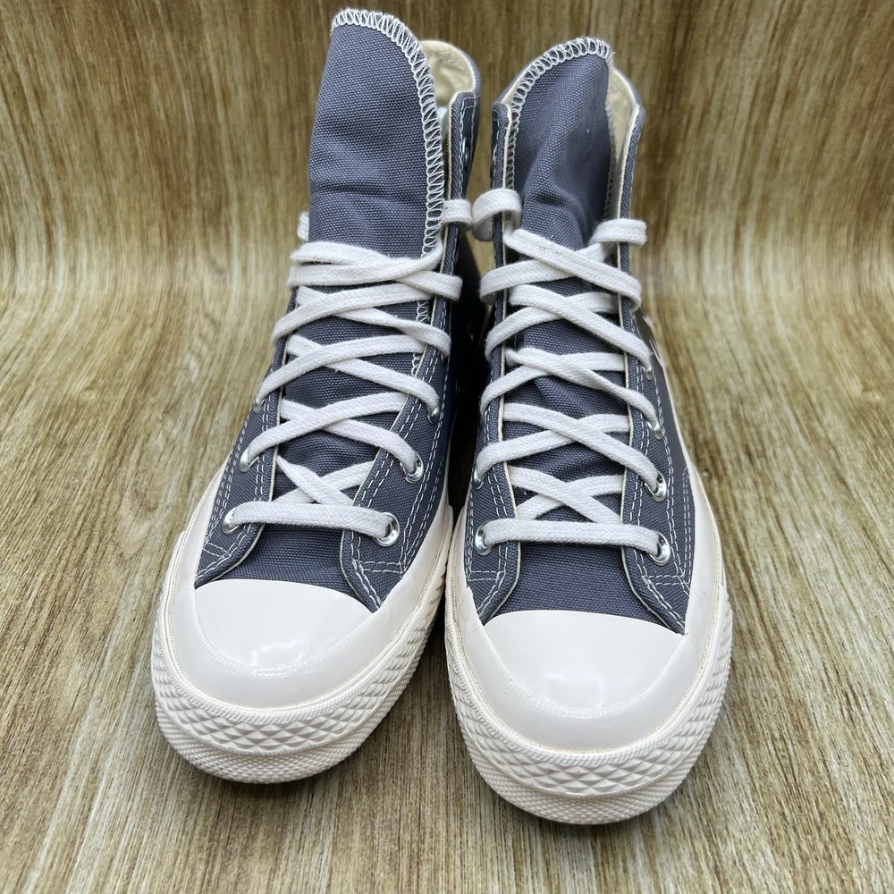 Comme des Garcons Play x Converse High Top Women's 8 Grey Black Heart 171847C - Picture 2 of 10